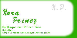nora princz business card